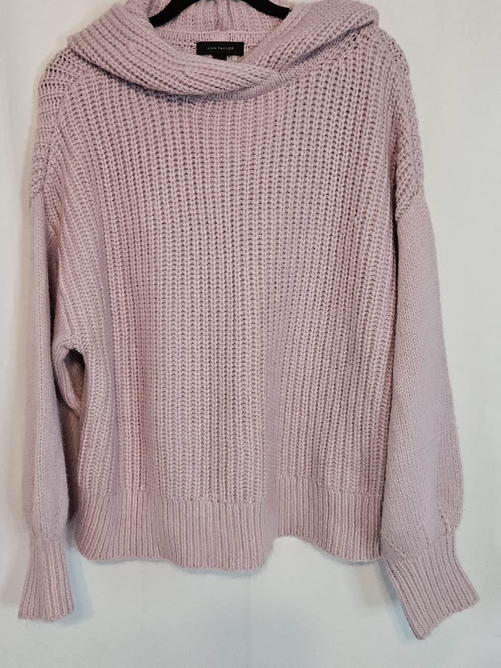Ann Taylor Pale Pink  Cowl Neck Sweater